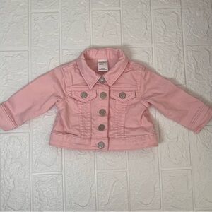 Pink Jean Jacket baby girl size 3 months okie dokie